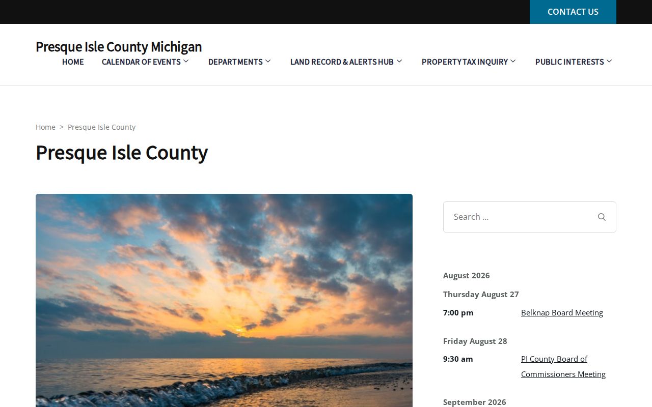 Presque Isle County court docket county seat and court location context